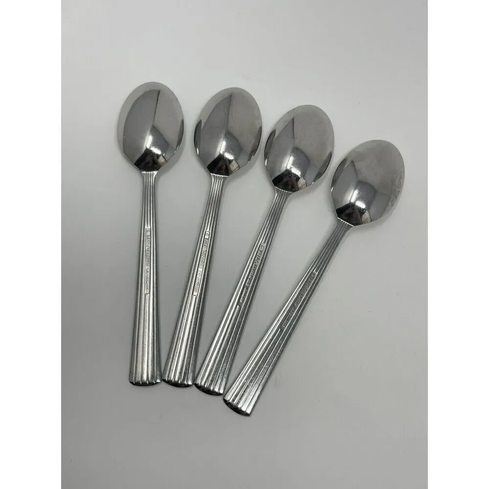 Reed & Barton Berkeley 18/10 Stainless Dinner Soup Oval Place Spoon 7” Set Of 4